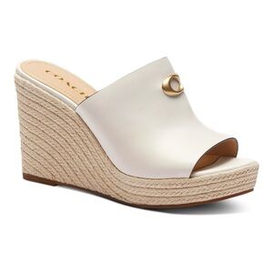 Coach Women's White Wedge Sandals